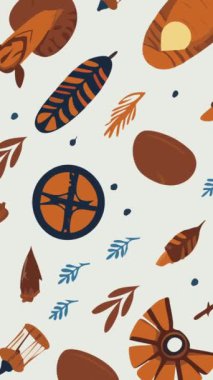 Sonbahar yapraklarıyla kusursuz desen arkaplanı