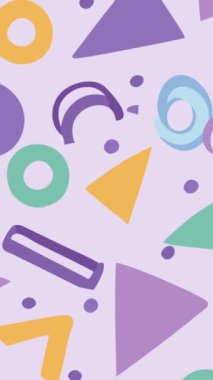 Soyut basit geometrik şekillerin kusursuz deseni