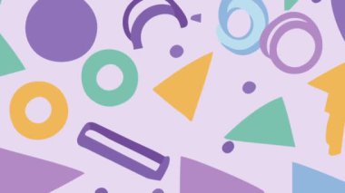 Geometrik şekilli kusursuz desen, vektör illüstrasyonu