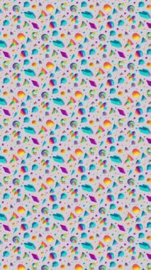 Farklı aksesuarlara sahip renkli arkaplan