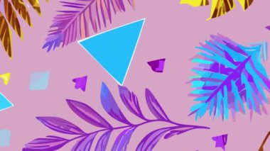 Soyut, yaratıcı tropikal palmiye yaprakları. vektör illüstrasyonu