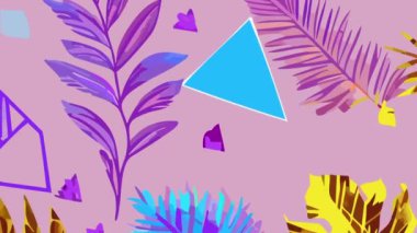 Tropik yapraklar. Egzotik yaz. Orman geçmişi. Orman. Kusursuz desen. Çiçek deseni. Kusursuz desen. Botanik desen. orman botanik yaprağı