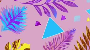 tropikal yapraklı yaratıcı arkaplan.