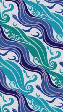 Dalgalı dalgalarla kusursuz desen