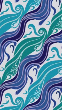 Soyut dalgalı çizgilerin kusursuz deseni