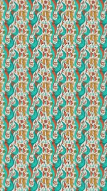 soyut geometrik renkli Dikişsiz desen arka plan için vektör çizim