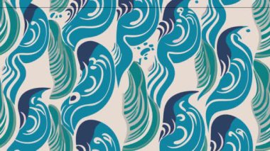 Çizgi sanatı ile kusursuz dalga deseni