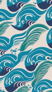 soyut vektör arkaplanı, dalgaların kusursuz deseni