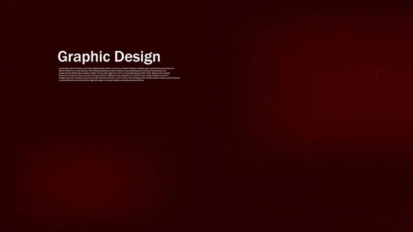 Abstraite Fond Graphique Science Papier Peint Tech Rouge Moderne — Image vectorielle