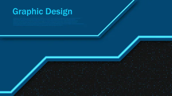 Abstrakter Futuristischer Blauer Hintergrund Modernes Banner Mit Neonlicht Tapete — Stockvektor