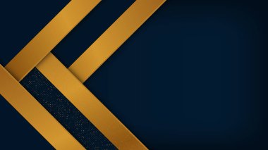 Şirket arkaplanı için lüks ve minimal grafik, mavi ve altın geometrik arkaplan