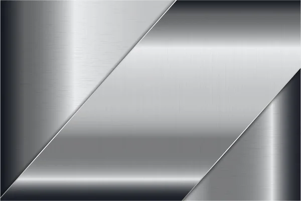 Metalik Arka Plan Gri Gümüş Renkli Metal Teknoloji Konsepti — Stok Vektör