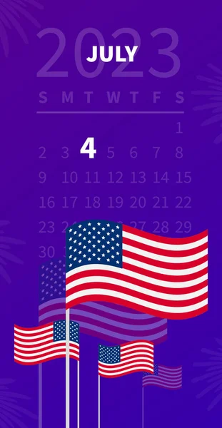 July 4Th Usa Independence Day — Stockvektor