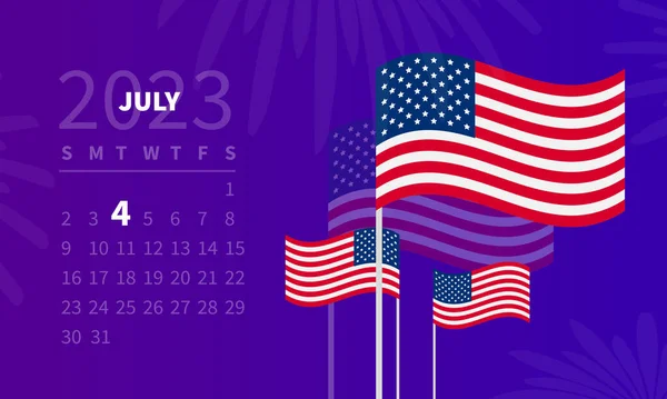 July 4Th Usa Independence Day — Stockvector