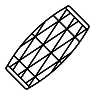 Geleneksel perküsyon enstrümanı simgesi düzenlenebilir vuruşla aynı hizada. Düzenlenebilir vuruşla birlikte müzik simgesi