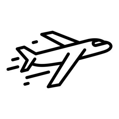 Uçak ikonu. Seyahat hakkında simge