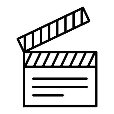 Clapperboard icon. Cinema icon. Icon about hobbies clipart