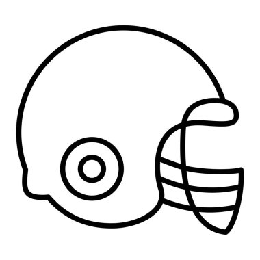 Rugby miğferi simgesi. Amerikan futbolu tarzı simgesi