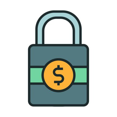 Mali güvenlik ikonu. Mali koruma simgesi