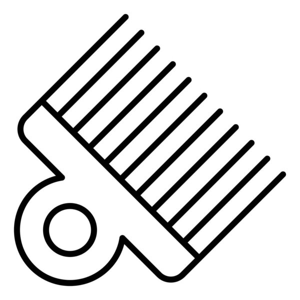 Comb icon in line style with editable stroke. Hair comb icon in line style with editable stroke. Icon about barbershop in line style with editable stroke