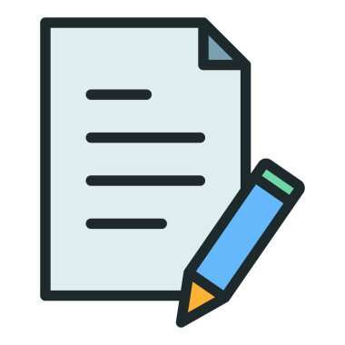 Belge simgesi. Simge yazılıyor. Yazma hakkında simge