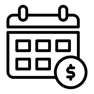 Satır biçiminde ödeme günü simgesi