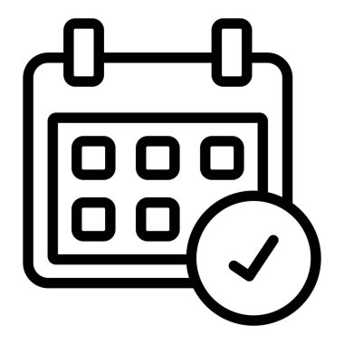 Satır biçiminde atama simgesi. Takvim simgesi