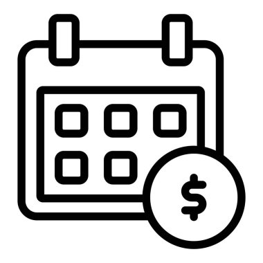 Maaş günü ikonu. Takvim simgesi