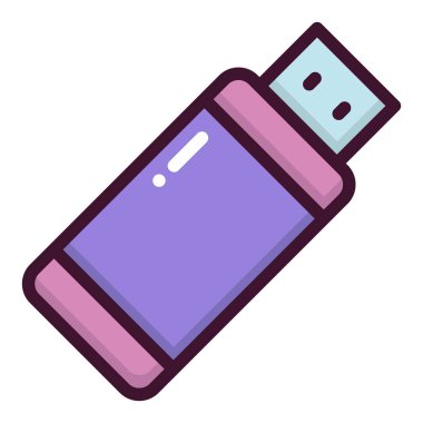 Flashdisk simgesi. Satır biçiminde elektronik aygıt simgesi