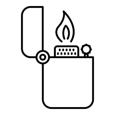 Düzenlenebilir vuruşla aynı hizada gaz lambası simgesi. Düzenlenebilir vuruş ile çizgi biçiminde sigara aydınlatma simgesi