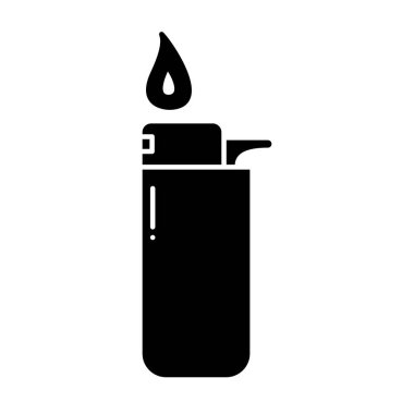 Kabartma şeklinde gaz aydınlatma simgesi. Çakmak simgesinin kabartma biçimi