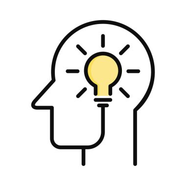 Yaratıcılık simgesi. Zeka simgesi