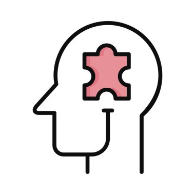 Zeka simgesi. Sorun çözme yeteneği simgesi