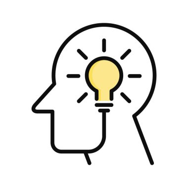 Yaratıcılık simgesi. Zeka simgesi