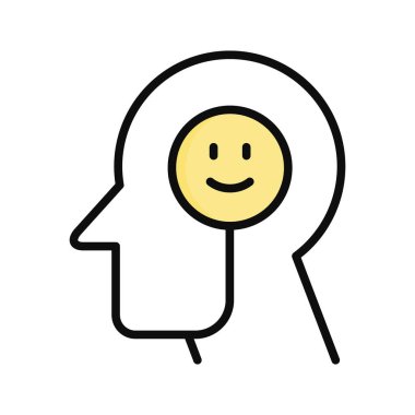 Mutluluk simgesi. Gülümse ikon. Kişi başı simgesi