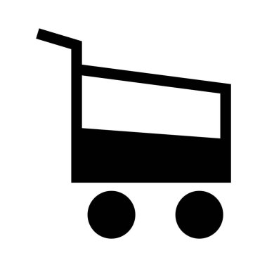 Glyph tarzında alışveriş arabası simgesi
