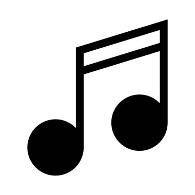 düz stil müzik simgesi