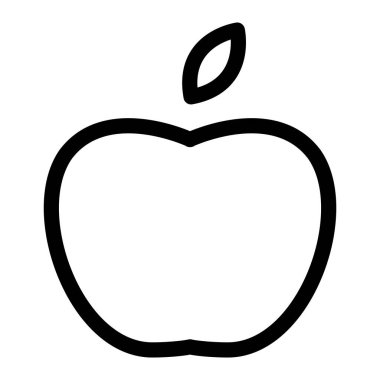 Düzenlenebilir vuruşları olan elma simgesi. Düzenlenebilir vuruşlarla meyve simgesi
