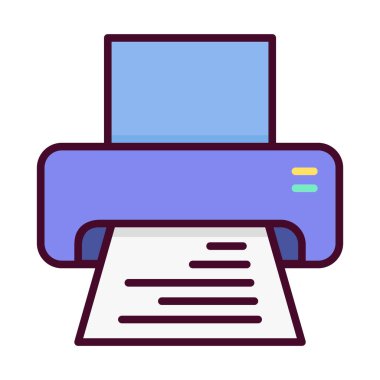 Satır biçiminde yazıcı simgesi