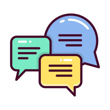 sohbet simgesi çizgi stili