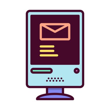 Satır biçiminde geçmişe dönük bilgisayar simgesi