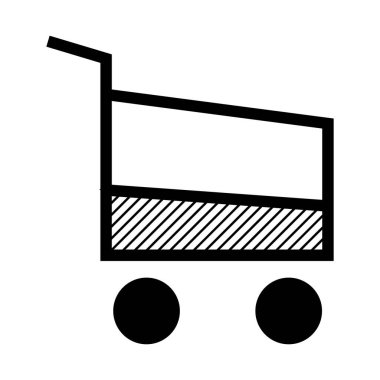 Alışveriş arabası ikonu. Alışveriş arabası simgesi