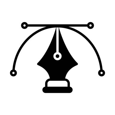 Kalem aracı simgesi. Bezier eğrileri simgesi