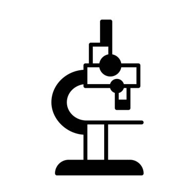 Mikroskop ikonu. Elektronik mikroskop simgesi