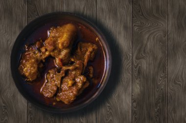 Lezzetli koyun Curry Bengali usulü yemek..