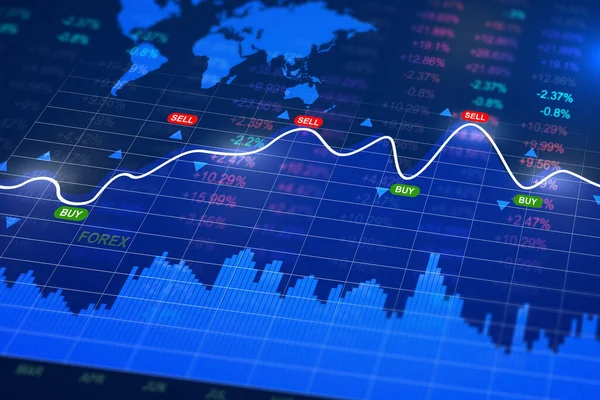 Beurs Concept Stock Markt Online Business Concept Achtergrond Illustratie — Stockfoto