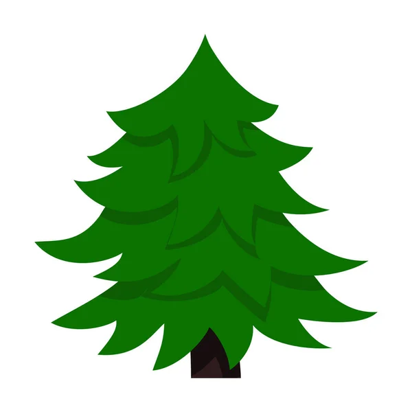 Árvore Natal Natural Sem Decorações Ilustração Vetorial — Vetor de Stock