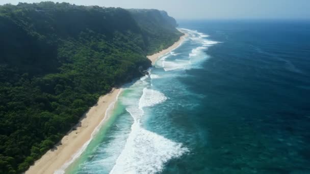 南陽南陽ビーチとバリ島のインド洋 空中風景 — ストック動画