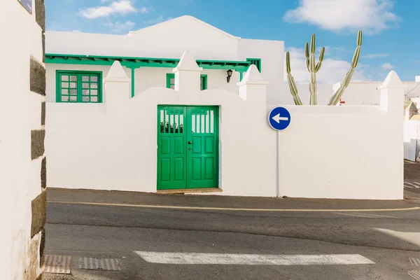 Teguise Lanzarote Spanien April 2023 Straße Mit Der Alten Architektur — Stockfoto