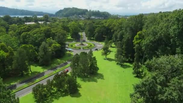 Vista Aérea Jardim Botânico Tropical Jardim Botânico Bali Indonésia — Vídeo de Stock